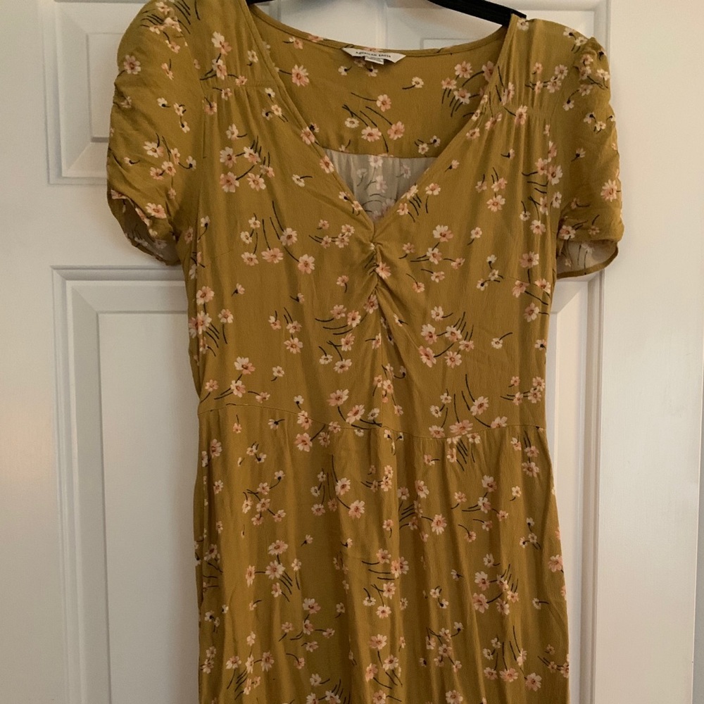 AE Floral Short Sleeve Mini Dress
